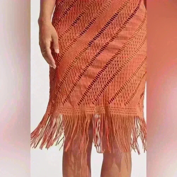 NWT Seafolly Marrakesh Tassel Cover-Up Dress Cinnamon Size‎ S - Picture 3 of 13
